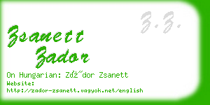 zsanett zador business card